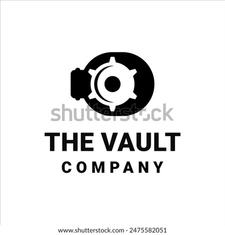 The vault company logo with elegant style design