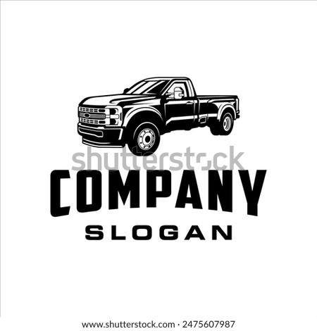 Heavy duty pickup truck vector with masculine style design