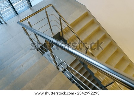 Similar – Foto Bild Treppe mit Geländer im Korridor