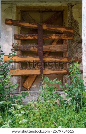 Similar – Image, Stock Photo Dilapidated house window facade in Görlitz