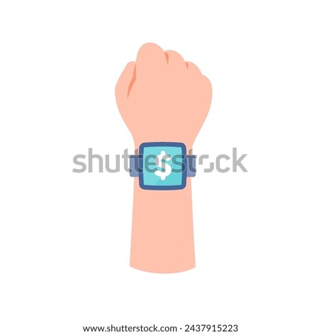 smart watch with dollar display. Vector illustration that is easy to edit.