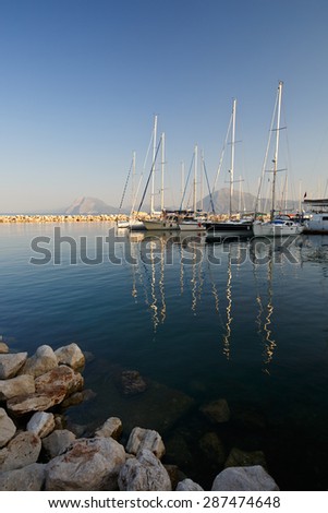 PATRAS, GREECE,?? MAY 08 2015: Yachts in the marina of Patras, Peloponnese, Greece on May 08 2015.
