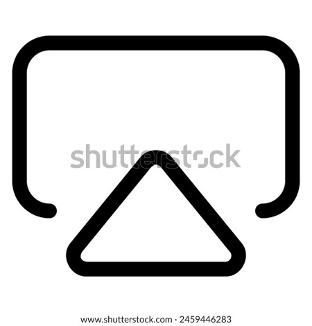 airplay line icon isolated on white background