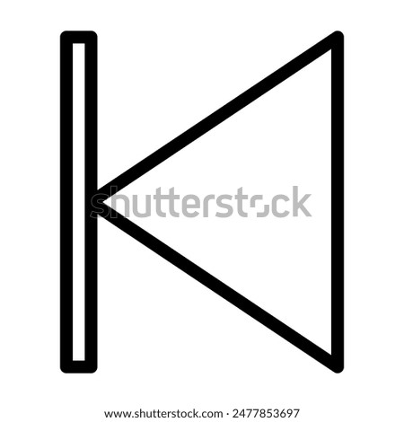 backward line icon vector illustration isolated on white background