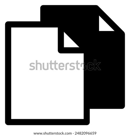 copy glyph icon isolated on white background