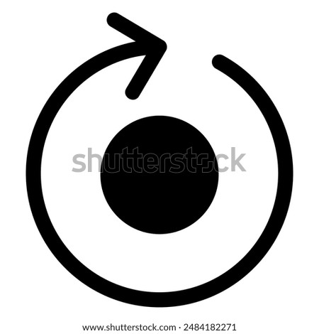 restart glyph icon isolated on white background