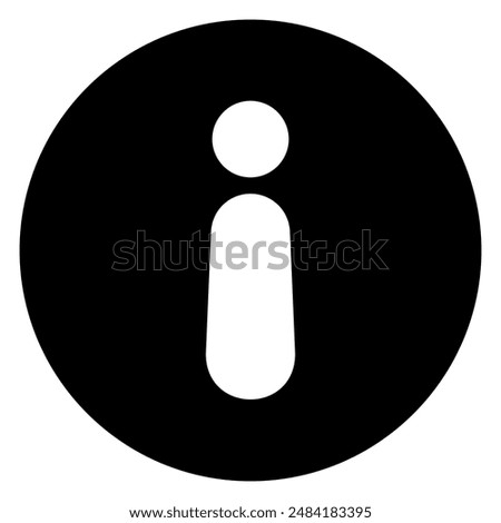 info glyph icon isolated on white background