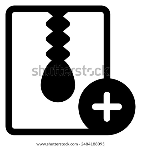 add glyph icon vector illustration isolated on white background