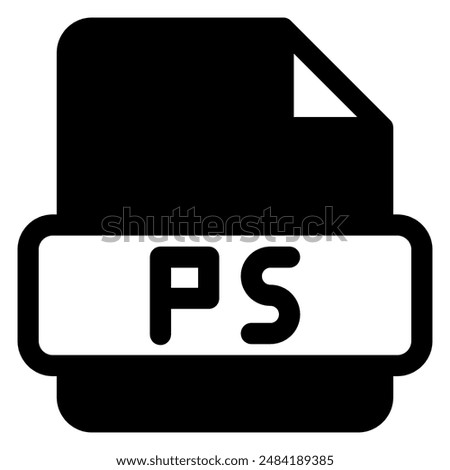 ps glyph icon vector illustration isolated on white background