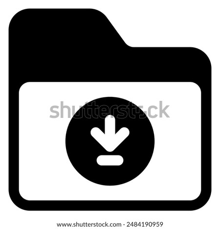 download glyph icon vector illustration isolated on white background