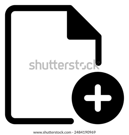 add glyph icon vector illustration isolated on white background