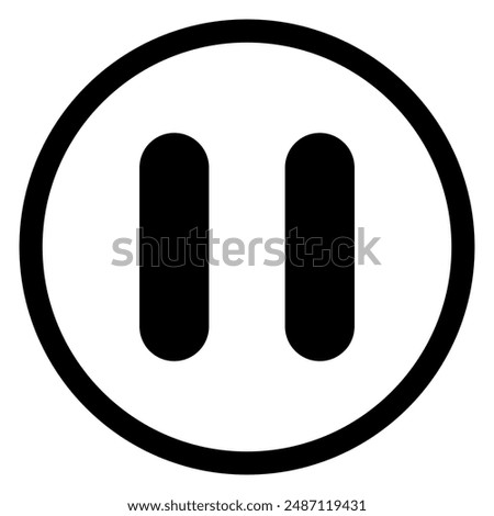 pause glyph icon vector illustration isolated on white background