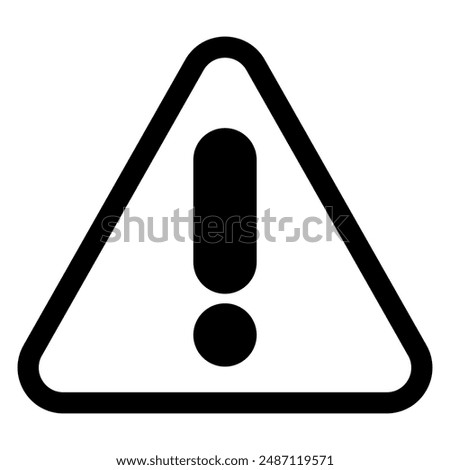 warning glyph icon vector illustration isolated on white background