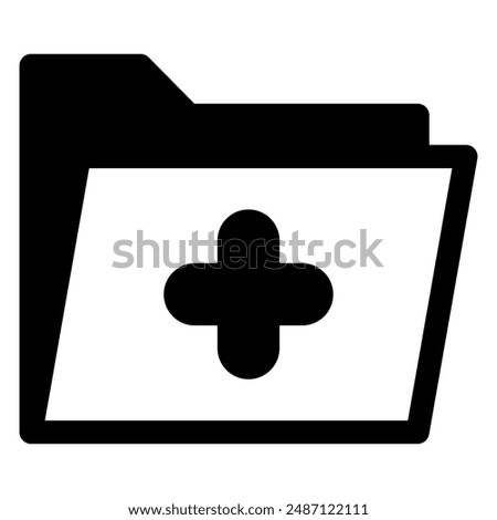 add glyph icon vector illustration isolated on white background