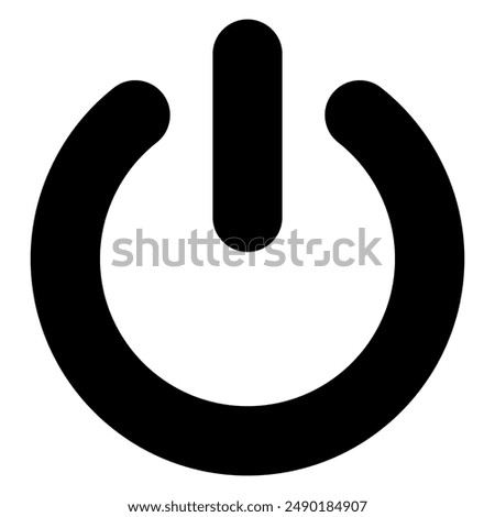 power glyph icon vector illustration isolated on white background