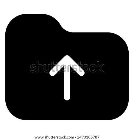 folder glyph icon vector illustration isolated on white background