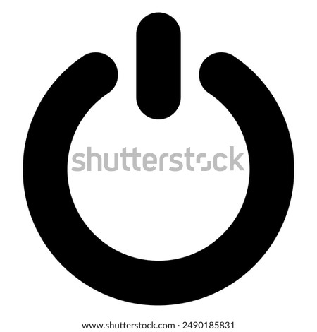 power glyph icon vector illustration isolated on white background