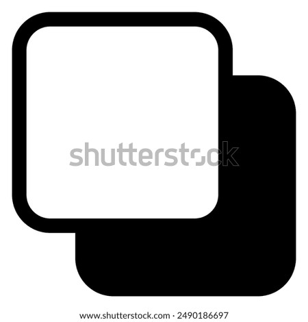 copy glyph icon vector illustration isolated on white background