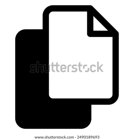 copy glyph icon vector illustration isolated on white background