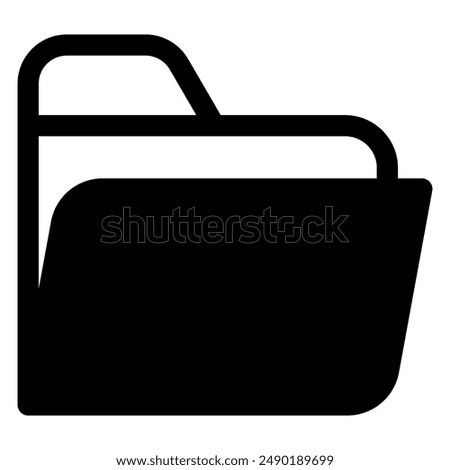 folder glyph icon vector illustration isolated on white background