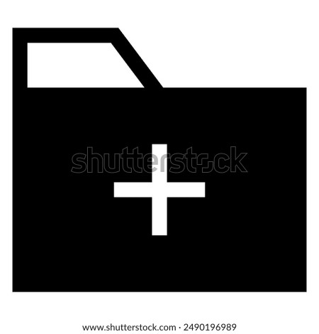 folder glyph icon vector illustration isolated on white background