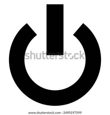 power glyph icon vector illustration isolated on white background