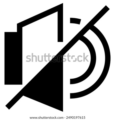 mute glyph icon vector illustration isolated on white background