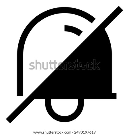 bell glyph icon vector illustration isolated on white background