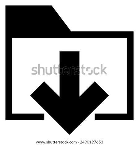 folder glyph icon vector illustration isolated on white background