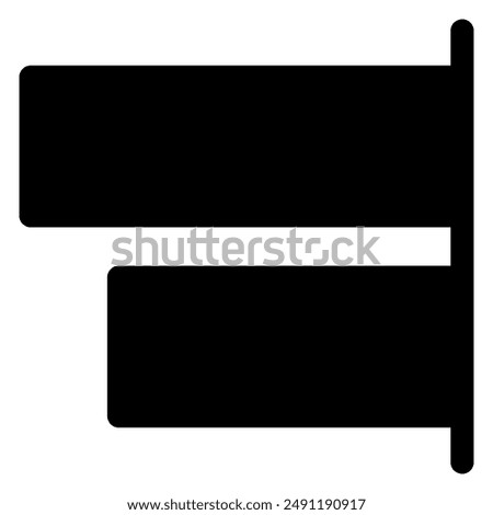 right glyph icon vector illustration isolated on white background