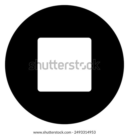 stop glyph icon vector illustration isolated on white background