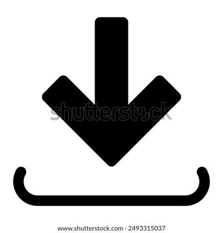 download glyph icon vector illustration isolated on white background