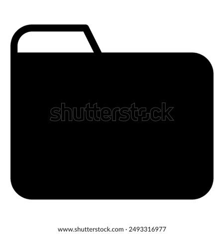 folder glyph icon vector illustration isolated on white background