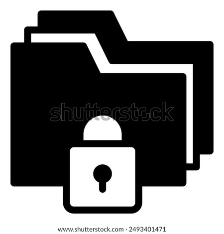 folder glyph icon vector illustration isolated on white background