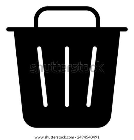 trash glyph icon vector illustration isolated on white background