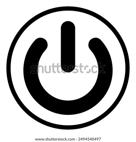 power glyph icon vector illustration isolated on white background