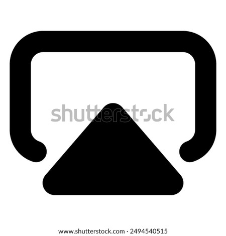 airplay glyph icon vector illustration isolated on white background