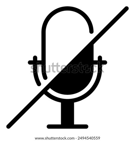 microphone glyph icon vector illustration isolated on white background