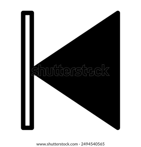 backward glyph icon vector illustration isolated on white background