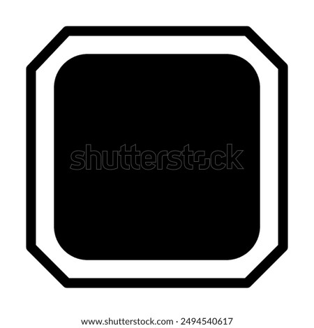 stop glyph icon vector illustration isolated on white background