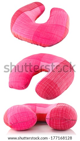 neck pillow each side, isolated on white