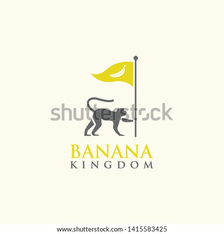 Banana Monkey kingdom Logo design