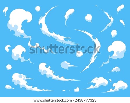 Cool cloud illustration material set_effect style