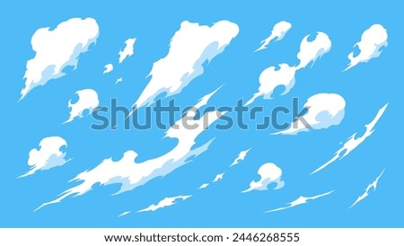 Cool cloud illustration material set_effect style