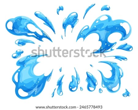 Vector illustration of water exploding effect