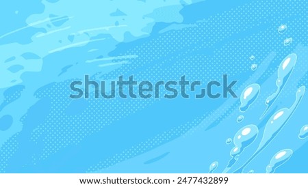 Anime style water effect background_light blue_16:9