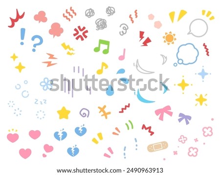 Cute emotion icon material set_color