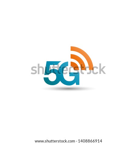 5G network logo. Logo network 5G connection.