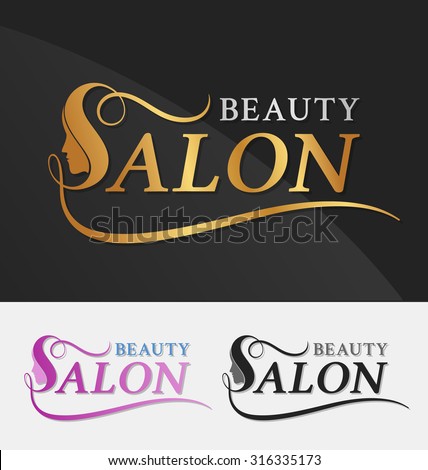 Beauty salon logo design with female face in negative space on letter S. Suitable for beauty salon, spa, massage, cosmetic and beauty concept with letter s. Vector illustration
