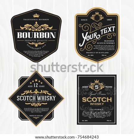 Classic vintage frame for labels, banner and other design. Suitable for whiskey, beer and premium product.